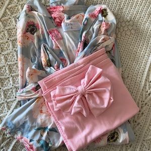 Little Adam & Eve Mommy & Me Set, Robe and Swaddle